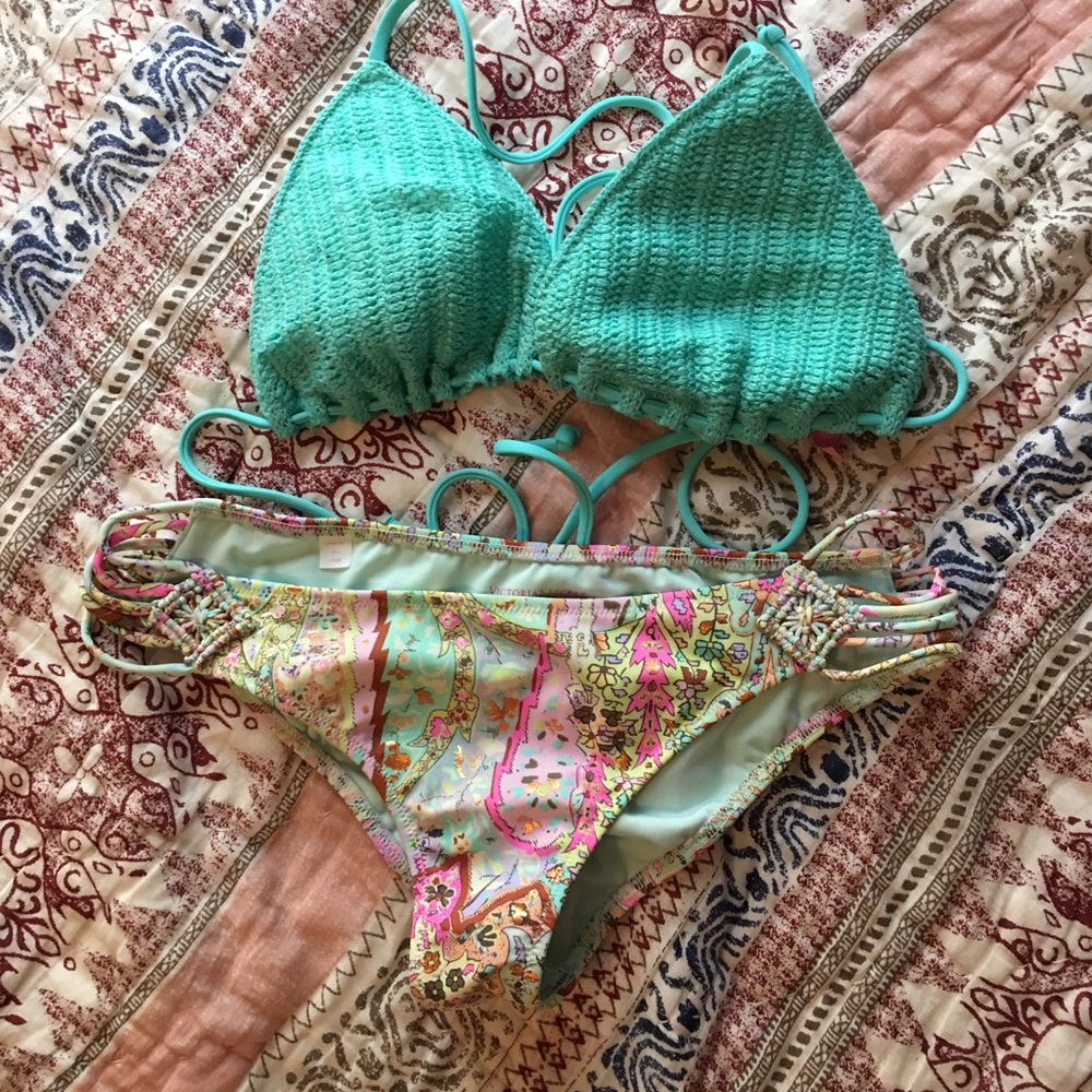 Victoria secret boho set triangle top